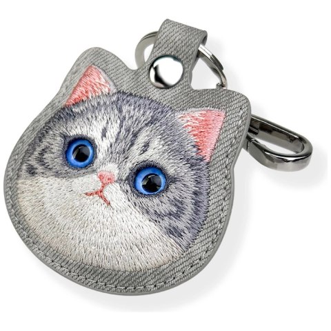 Etui Nimmy New Big Eyed Pet 2.0 Cat na lokalizator - szare