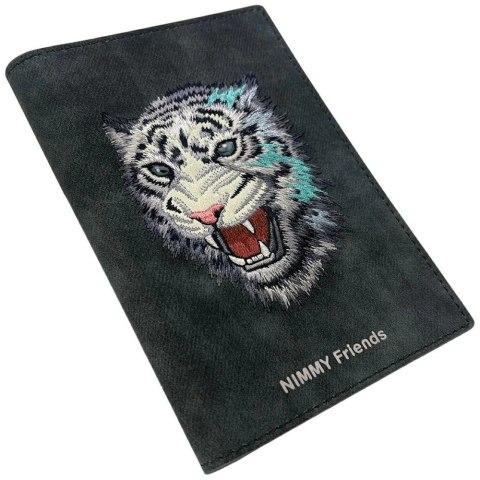 Etui Nimmy Raptor Tiger na paszport / portfel - ciemno-szare