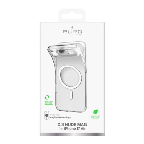 Etui Puro 0.3 MAG Ultra-Slim TPU kompatybilne z MagSafe na iPhone 17 Air - przezroczyste