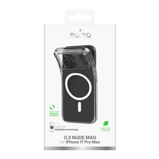 Etui Puro 0.3 MAG Ultra-Slim TPU kompatybilne z MagSafe na iPhone 17 Pro - przezroczyste