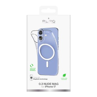Etui Puro 0.3 MAG Ultra-Slim TPU kompatybilne z MagSafe na iPhone 17 - przezroczyste