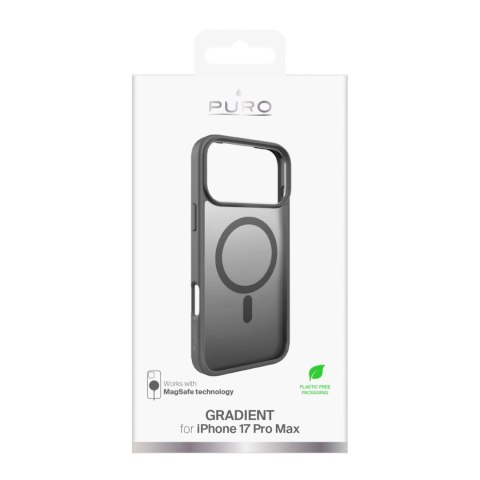 Etui Puro Gradient TPU kompatybilne z MagSafe na iPhone 17 Pro Max - szare