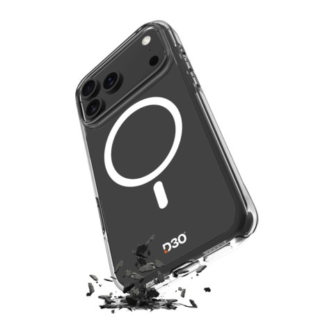 Etui Puro Impact Clear D3O TPU+PC kompatybilne z MagSafe na iPhone 17 Pro Max - przezroczyste