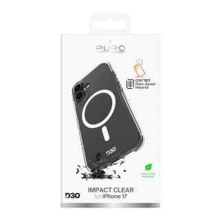 Etui Puro Impact Clear D3O TPU+PC kompatybilne z MagSafe na iPhone 17 - przezroczyste