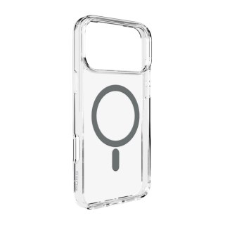 Etui Puro Lite Mag TPU+PC kompatybilne z MagSafe na iPhone 17 Pro Max - przezroczyste z szarym pierścieniem
