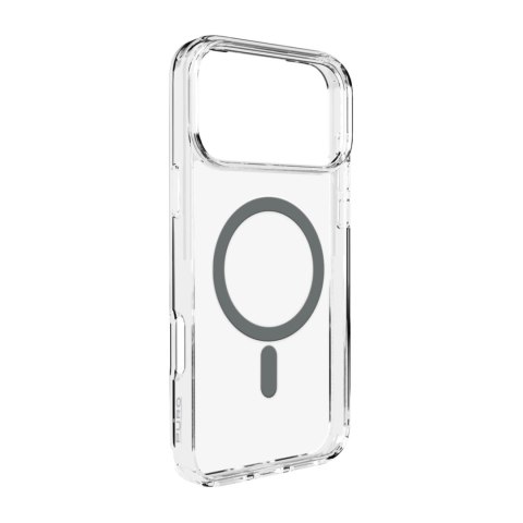 Etui Puro Lite Mag TPU+PC kompatybilne z MagSafe na iPhone 17 Pro Max - przezroczyste z szarym pierścieniem