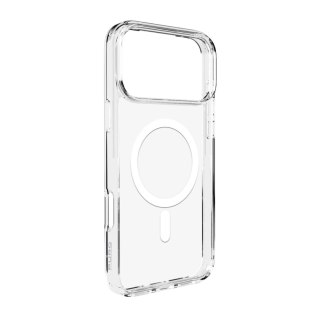 Etui Puro Lite Mag TPU+PC kompatybilne z MagSafe na iPhone 17 Pro - przezroczyste z białym pierścieniem