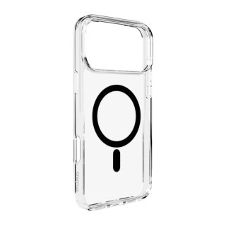Etui Puro Lite Mag TPU+PC kompatybilne z MagSafe na iPhone 17 Pro - przezroczyste z czarnym pierścieniem