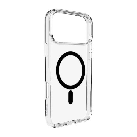Etui Puro Lite Mag TPU+PC kompatybilne z MagSafe na iPhone 17 Pro - przezroczyste z czarnym pierścieniem