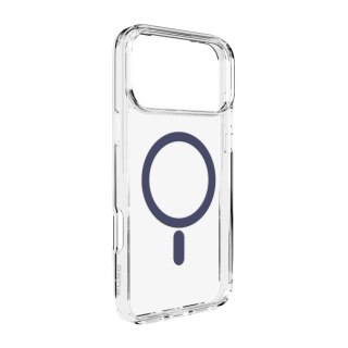 Etui Puro Lite Mag TPU+PC kompatybilne z MagSafe na iPhone 17 Pro - przezroczyste z niebieskim pierścieniem