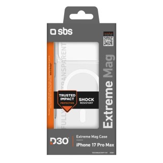 Etui SBS Extreme Mag z technologią D3O na iPhone 17 Pro Max - przezroczyste