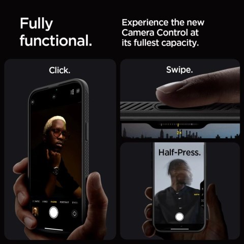 Etui Spigen Liquid Air "T" MagSafe na iPhone 16 Pro -czarny mat