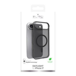 Etui silikonowe Puro Daylight kompatybilne z Magsafe na iPhone 17 Air - półprzezroczyste czarne