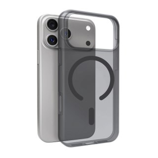Etui silikonowe Puro Daylight kompatybilne z Magsafe na iPhone 17 Pro - półprzezroczyste czarne