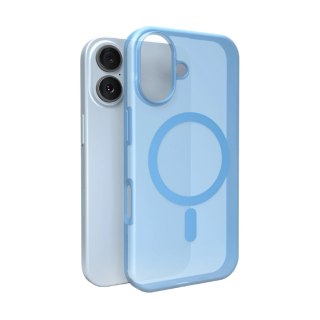 Etui silikonowe Puro Daylight kompatybilne z Magsafe na iPhone 17 - półprzezroczyste niebieskie