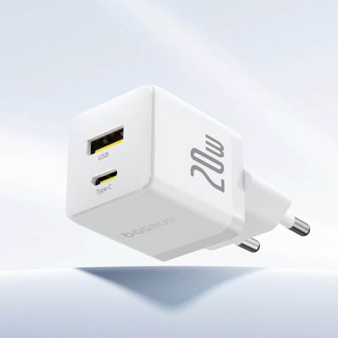 Ładowarka sieciowa Baseus Palm 20W USB-C USB-A - biała