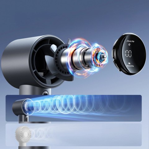 Mini dmuchawa Jisulife Handheld Fan Pro1 S 5000mAh FA53PRO przenośny wiatraczek wentylator USB metalowy - ciemnoszary