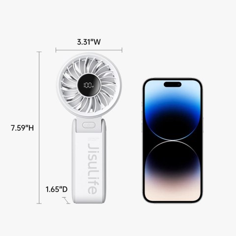 Mini wentylator Jisulife Handheld Fan Life7 5000mAh przenośny wiatraczek USB - szary