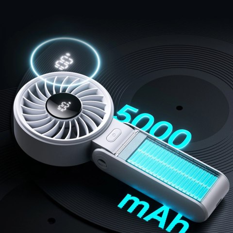 Mini wentylator Jisulife Handheld Fan Life7 5000mAh przenośny wiatraczek USB - szary
