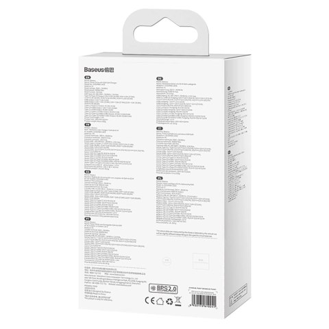 Stacja ładująca Baseus GaN3 Pro 65W EU + 2 x USB-C + 2 x USB-A z kablem Baseus Xiaobai USB-C 100W 1m - czarna