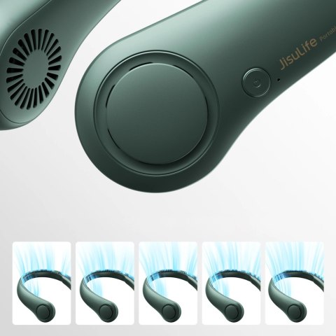 Wentylator Jisulife Neck Fan Life3 na kark, szyję, wiatrak przenośny USB - zielony