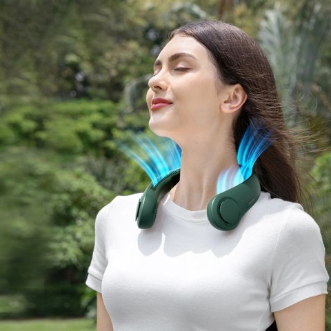 Wentylator Jisulife Neck Fan Life3 na kark, szyję, wiatrak przenośny USB - zielony
