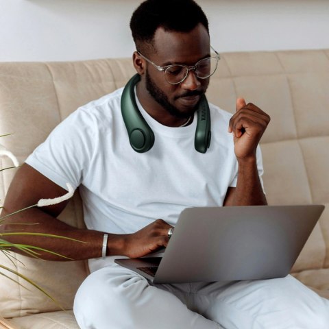 Wentylator Jisulife Neck Fan Life3 na kark, szyję, wiatrak przenośny USB - zielony