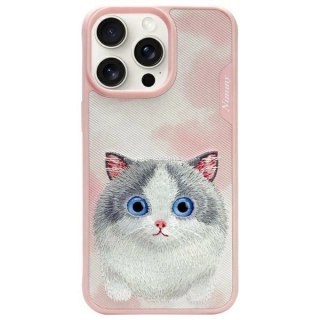 Etui Nimmy Big Eyed Pet 2.0 Cat na iPhone 15 Pro Max - różowe