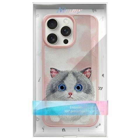 Etui Nimmy Big Eyed Pet 2.0 Cat na iPhone 15 Pro Max - różowe