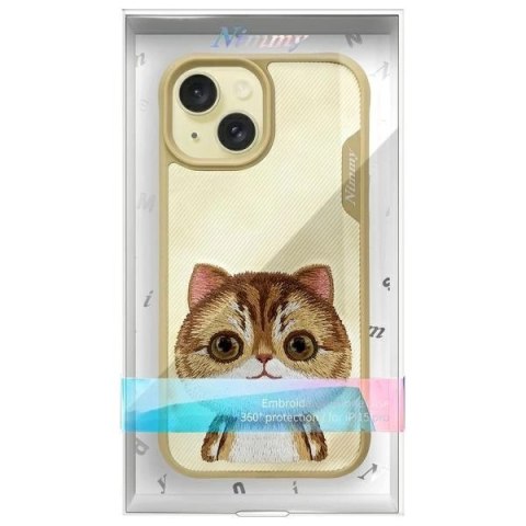 Etui Nimmy Big Eyed Pet 2.0 Cat na iPhone 15 - zielone