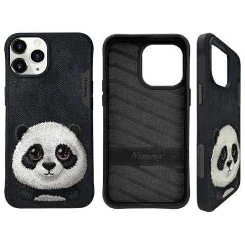 Etui Nimmy Big Eyed Pet 2.0 Panda na iPhone 15 Pro - czarne