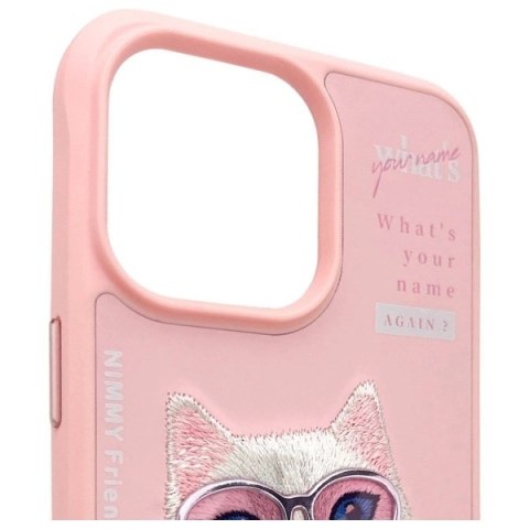 Etui Nimmy Cool&Cute 2.0 Cat na iPhone 15 Pro - różowe