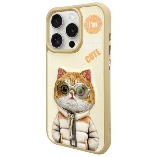 Etui Nimmy Cool&Cute 2.0 Cat na iPhone 15 Pro - zielone