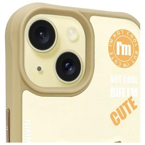Etui Nimmy Cool&Cute 2.0 Cat na iPhone 15 - beżowe