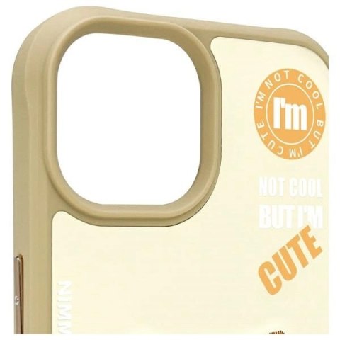 Etui Nimmy Cool&Cute 2.0 Cat na iPhone 15 - beżowe