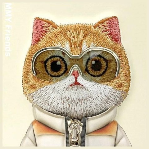 Etui Nimmy Cool&Cute 2.0 Cat na iPhone 15 - beżowe