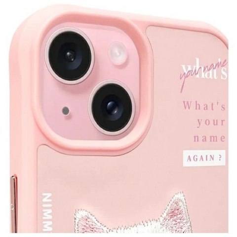 Etui Nimmy Cool&Cute 2.0 Cat na iPhone 15 - różowe