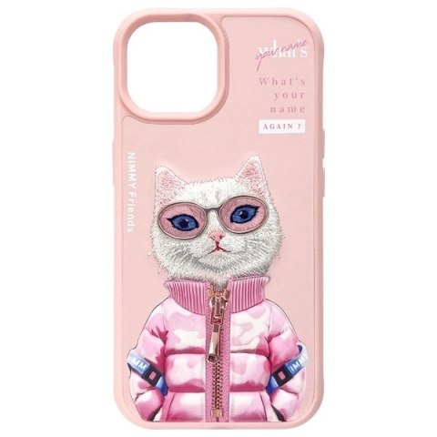 Etui Nimmy Cool&Cute 2.0 Cat na iPhone 15 - różowe