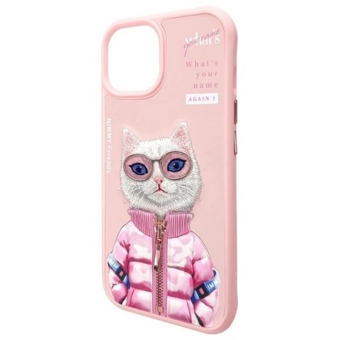 Etui Nimmy Cool&Cute 2.0 Cat na iPhone 15 - różowe