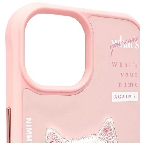Etui Nimmy Cool&Cute 2.0 Cat na iPhone 15 - różowe