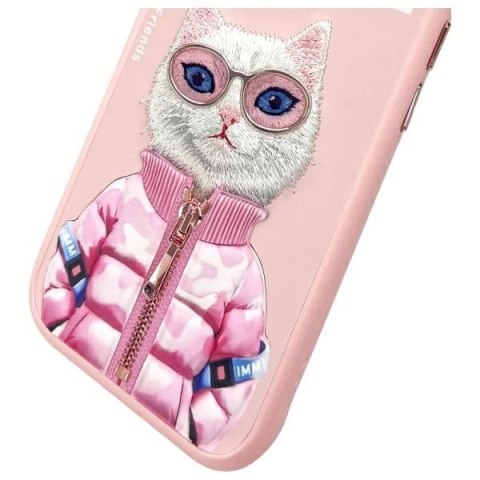 Etui Nimmy Cool&Cute 2.0 Cat na iPhone 15 - różowe