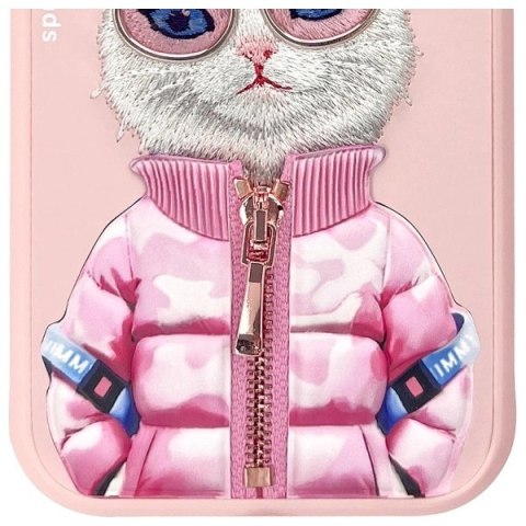 Etui Nimmy Cool&Cute 2.0 Cat na iPhone 15 - różowe