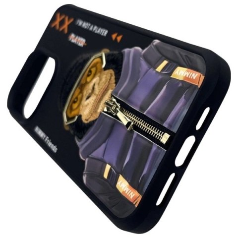Etui Nimmy Cool&Cute 2.0 Monkey na iPhone 15 Pro Max - czarne