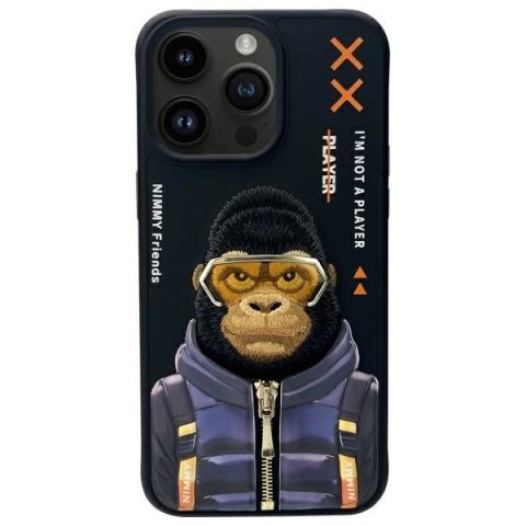 Etui Nimmy Cool&Cute 2.0 Monkey na iPhone 15 Pro - czarne