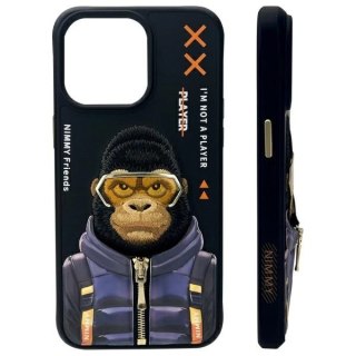 Etui Nimmy Cool&Cute 2.0 Monkey na iPhone 15 Pro - czarne