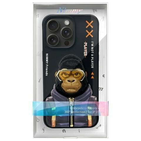Etui Nimmy Cool&Cute 2.0 Monkey na iPhone 15 Pro - czarne