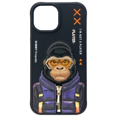 Etui Nimmy Cool&Cute 2.0 Monkey na iPhone 15 - czarne