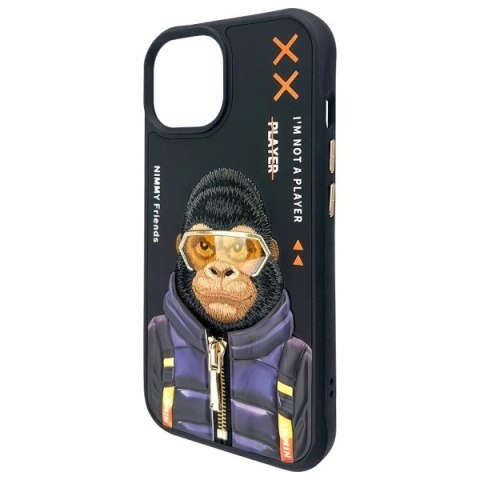 Etui Nimmy Cool&Cute 2.0 Monkey na iPhone 15 - czarne