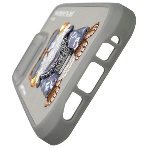 Etui Nimmy Glasses Cool Cat na iPhone 15 Pro - szare