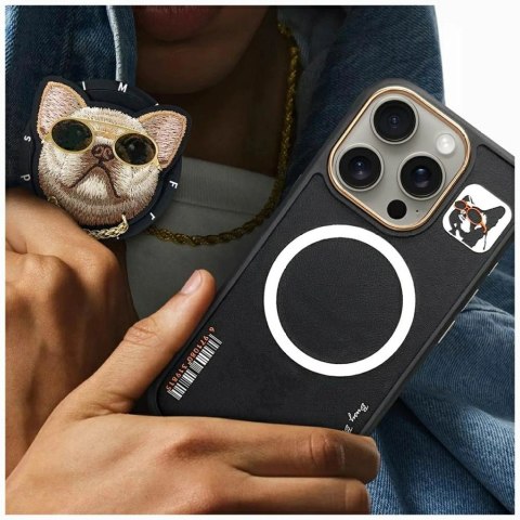 Etui Nimmy Glasses Cool Dog MagSafe do iPhone 16 Pro - czarny